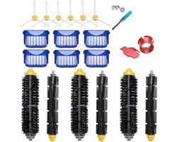 Filter en borstel set geschikt voor iRobot Roomba 600 series 605 615 616 620 621 630 635 650 652 660 665 671 680 690 691 695 -Inclusief 6 filters, 6 zijborstels, 3 paar borstelharen en een zachte rolborstel
