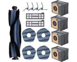 15-delige set accessoires geschikt voor EUFY X10 PRO OMNI robotstofzuiger: rolborstel, zijborstel, filter, dweil en stofzak