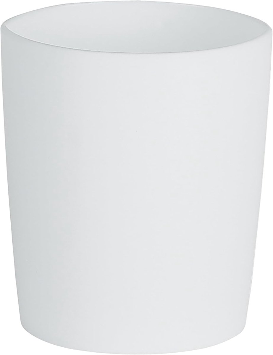 Witte Ondoorzichtige Badkamer Afvalemmer 25 cm Hoog Polypropyleen