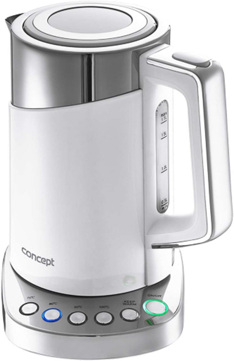 Waterkoker met Temperatuurregeling en Warmhoudfunctie, 1.7 Liter, Cool Touch