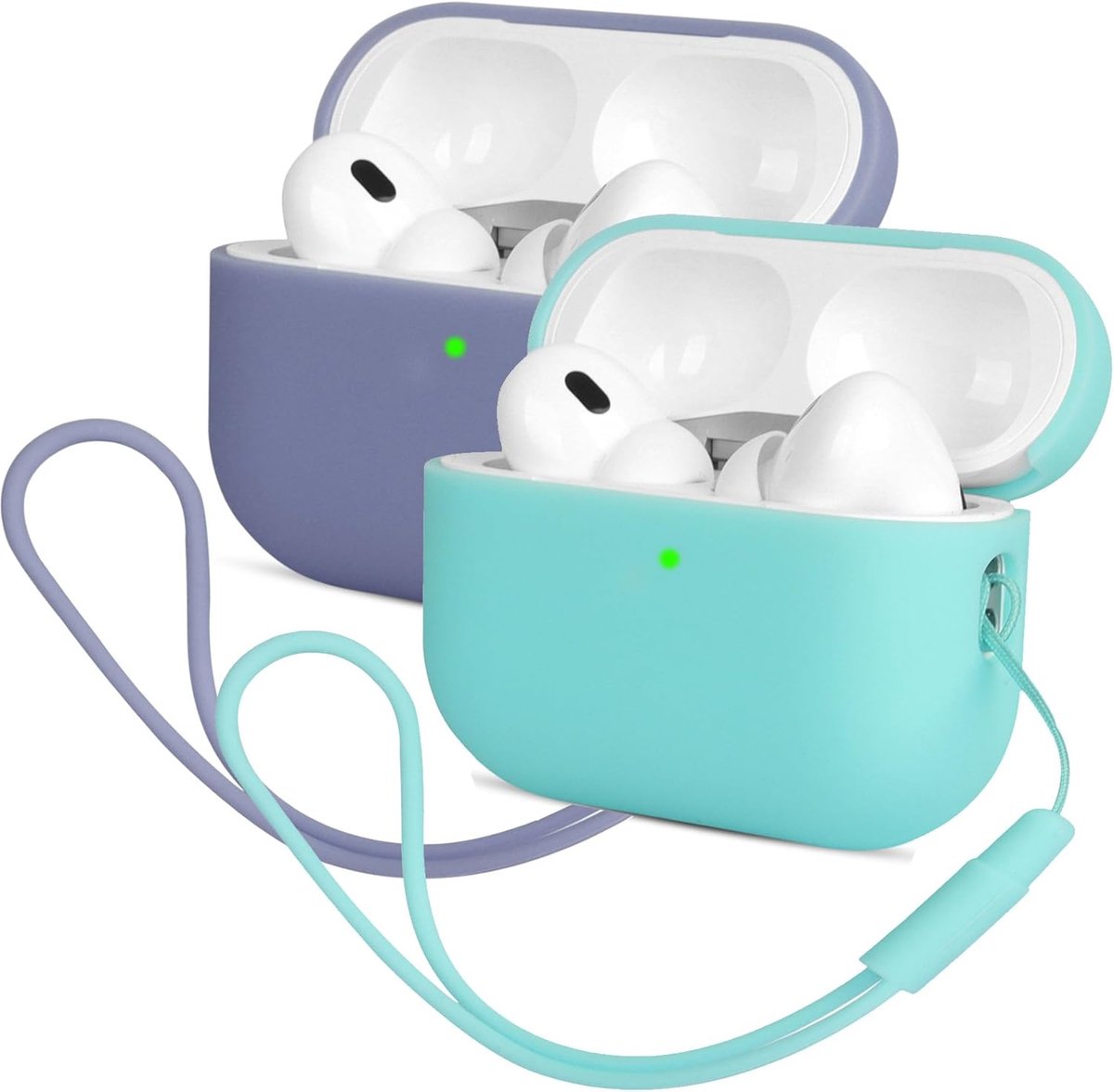 2-Pack Siliconen Hoesjes voor Draadloze Oordopjes Pro 2 (2022) - Beschermend en Dun