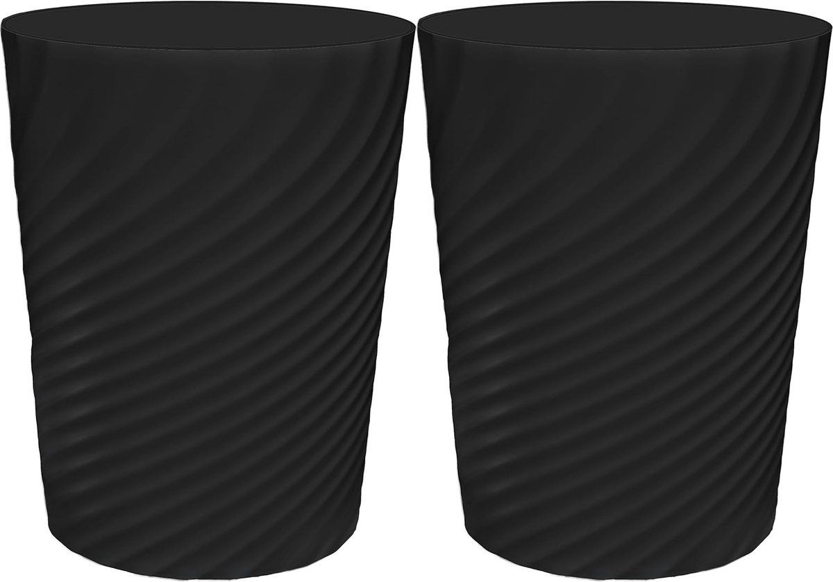 2x Kleine Prullenbak voor Badkamer en Kantoor - Slim en Compact - 6.8 Liter