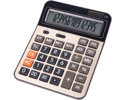 Grote 14 Cijfers Desktop Rekenmachine met Zonne-energie en Batterijvoeding - Zakelijke & Thuiskantoor Gebruik