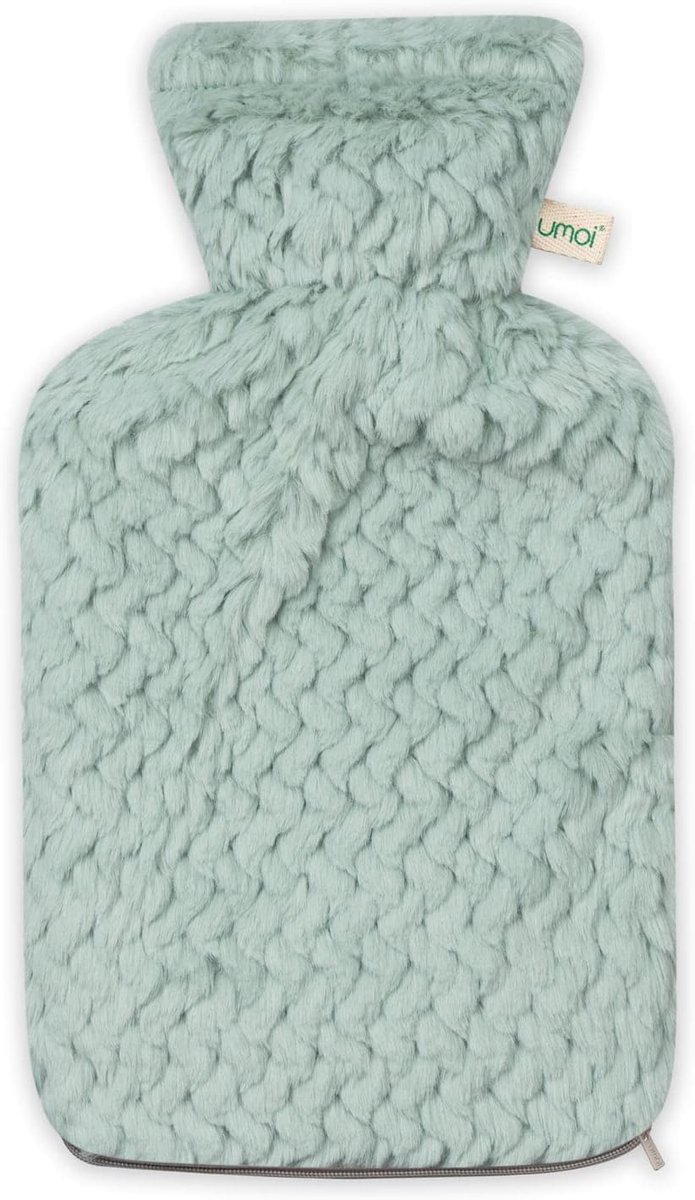 Warme Kruik 2 Liter van Natuurlijk Rubber met Zachte Fleece Hoes en Ritssluiting - Gecertificeerde Warmtefles