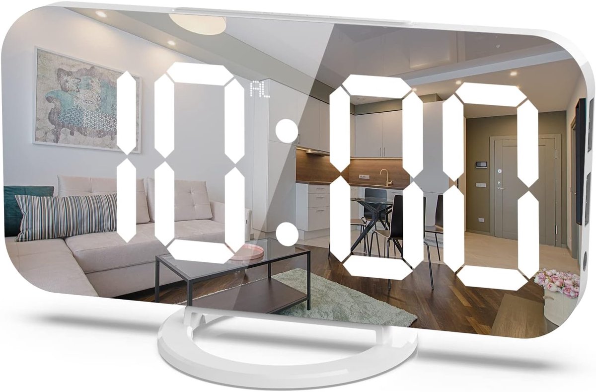 Digitale Wekker met Groot LED Display en Dubbele USB Oplader