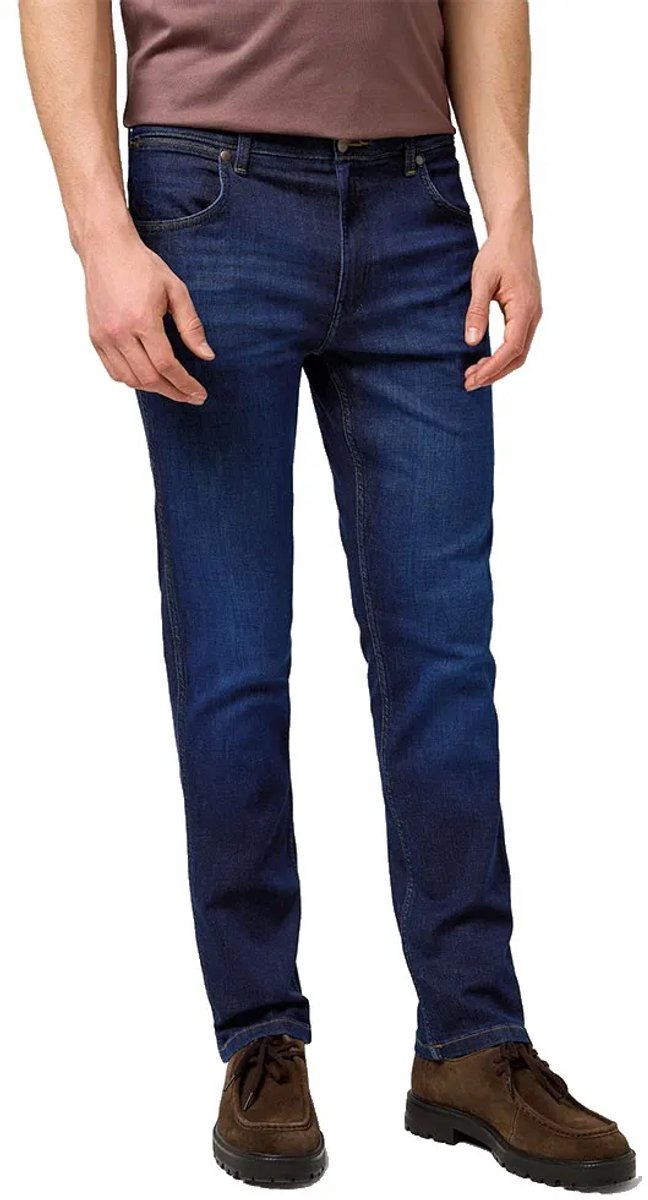 Wrangler Greensboro Heren Regular Straight-fit Jeans Rustic Blauw