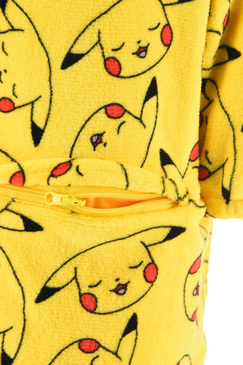 Pokémon Pika pull-on pluche fleece deken, poncho 4 jaar / 104 cm — cadeau in Spellen & Speelgoed - foto 3