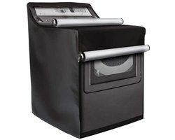 Wasmachinehoes, geschikt voor wasmachine en droger, gemaakt van verdikte stof, met een dubbele ritssluiting voor eenvoudig gebruik. Geschikt voor de meeste wasmachines en drogers met boven- of voorlader (zwart).