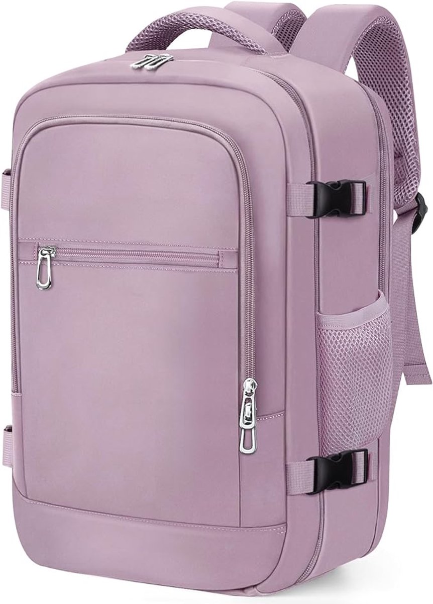 Reisrugzak voor Laptop 15.6 inch - (lila) 40x20x25 20Liter - laptoptas met grote capaciteit en ritssluiting, waterbestendig - handbagage tas voor reizen, kantoor, school