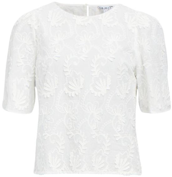 Object Objmya 2/4 Re Top Tops & T-shirts Dames - Shirt - Wit - Taille 40