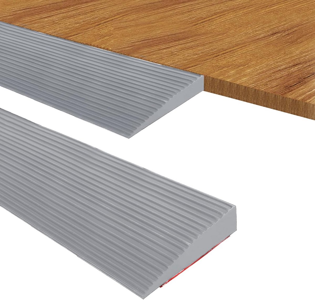 Drempelhulp Rubber Zelfklevend Antislip voor Rolstoel en Scooter 90x8x3 cm Grijs