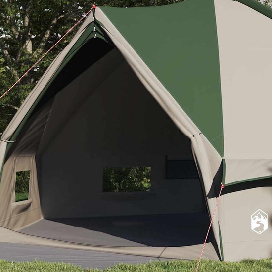 vidaXL - Teepee - Tent - voor - 10 - Personen - Groen - en - Wit - 567 - x - 470 - x - 242 - cm van Vidaxl — afbeelding 3