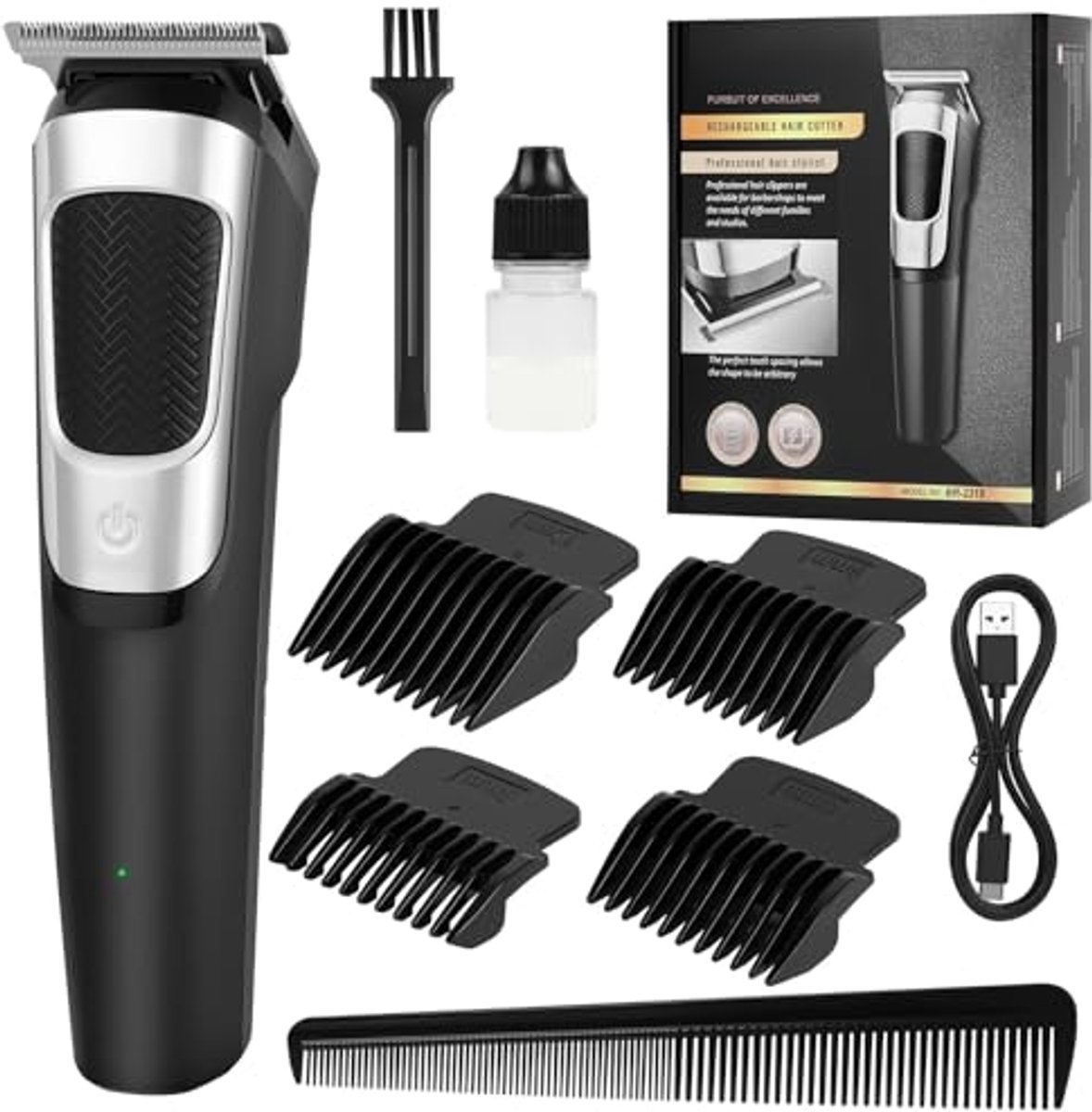 Haarschneidemaschine voor Heren - Professionele Haartrimmer met Precisie-instelling - Draadloos en Waterdicht