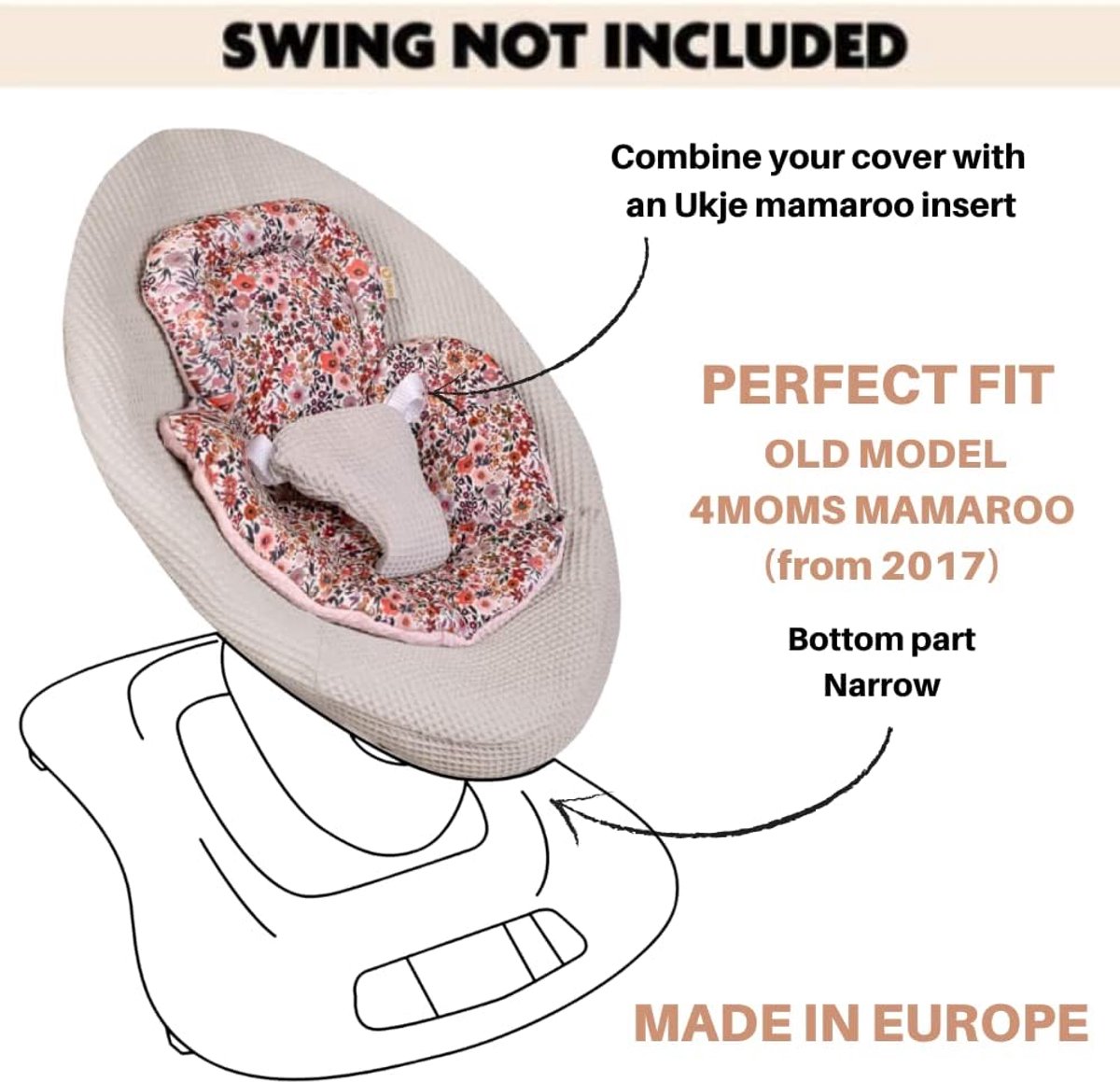 Wafel Pique Stoelhoes voor Baby Wipstoel - Geschikt voor Mamaroo - Zacht Katoen & Wasbaar – foto 5