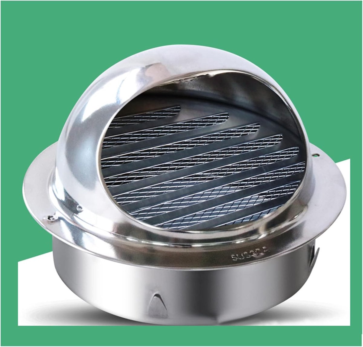 Ronde Ventilatie Rooster RVS voor Keuken en Badkamer - Luchtafvoer Wandrooster