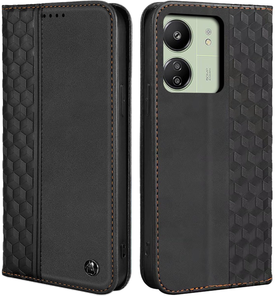 Flip Case voor Smartphone - PU-Leder met Magnetverschluss - Voor Xiaomi Redmi 13C