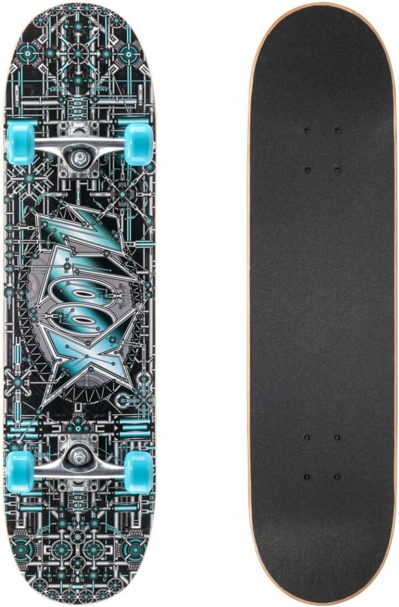 Complete Skateboard 31 Inch voor Beginners 9 Laags Esdoorn Hout Double Kick Geschikt voor Jongens en Meisjes