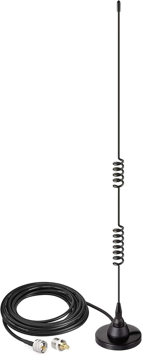 Dualband VHF UHF Autoantenne 144/430MHz met Magnetische Basis en 3m PL259 Kabel