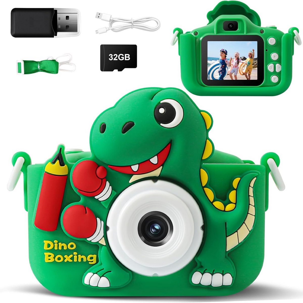 Digitale Kindercamera Dinosaurus - Camera voor Jongens en Meisjes (3-12 jaar)