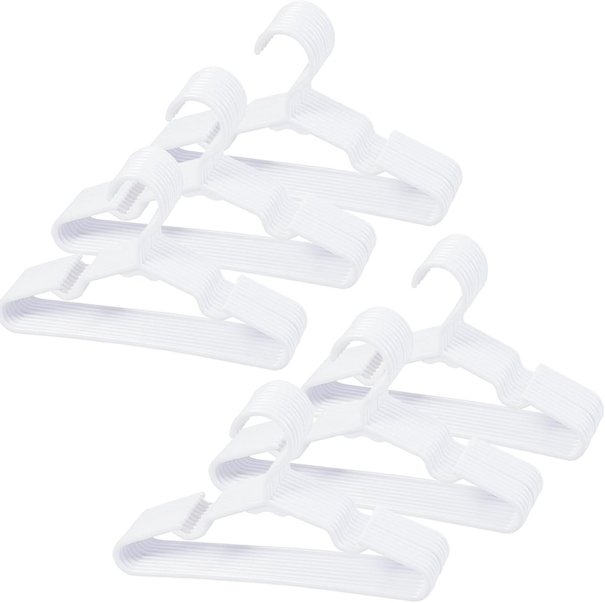 60 Stuks Witte Baby Kledinghangers Antislip Neutrale Kleerkast Organizer