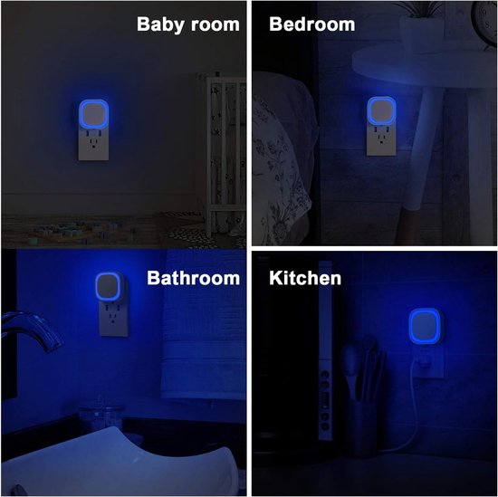 Dimbare LED Nachtlamp met Schemersensor - Automatisch Aan/Uit bij Donker - Set van 2 van Merkloos — afbeelding 2