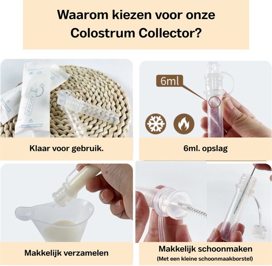 TSD goods - Colostrum Collector - 6 Stuks verpakking - Colostrum Spuitjes - Verzamelen, Bewaren en Voeden van Colostrum / Moedermelk - Herbruikbaar - inclusief ragger en notitielabels van Merkloos — afbeelding 3