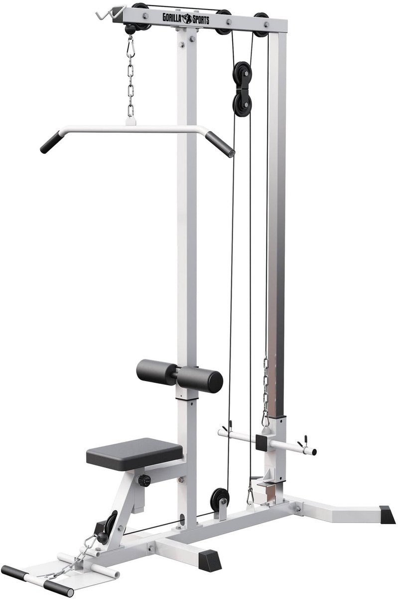 Bol.com Gorilla Sports Lat Pulley Station - incl. kabels - Kracht station - Lat station aanbieding