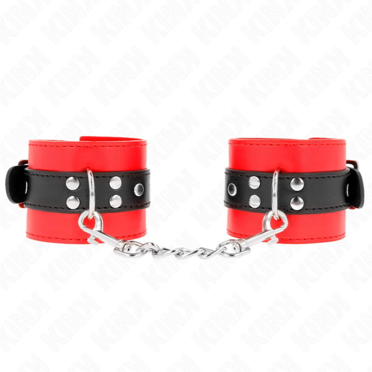 Kink - Wrist Restraints Red With Black Belt Adjustable 17-28 Cm X 6 Cm