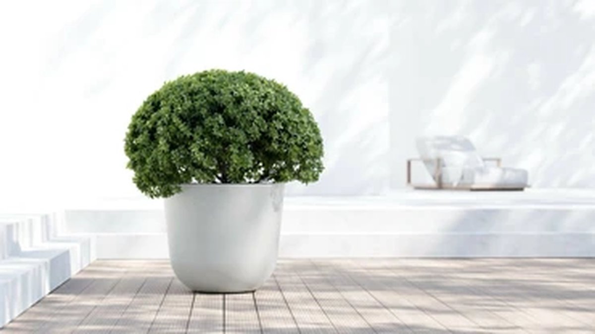 Ecopots Pot de fleurs Oslo 75 Blanc pur
