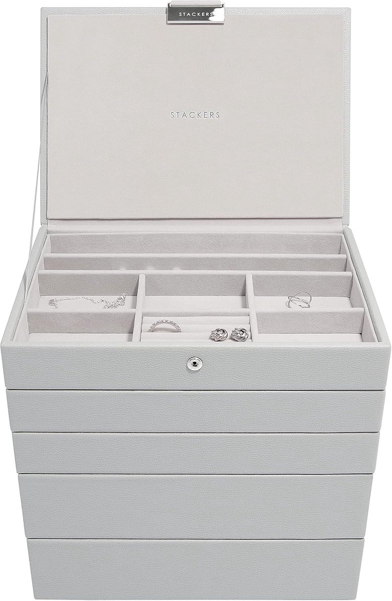 Juwelendoos Klassiek Set van 5 in Steen Grijs Sieraden Opbergen