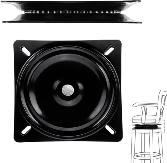 Draaischijf 360° 250 Mm – 30 Kg Belastbaar, Met Kogellagers, Ideaal Voor Tv, Monitor En Keukenapparatuur