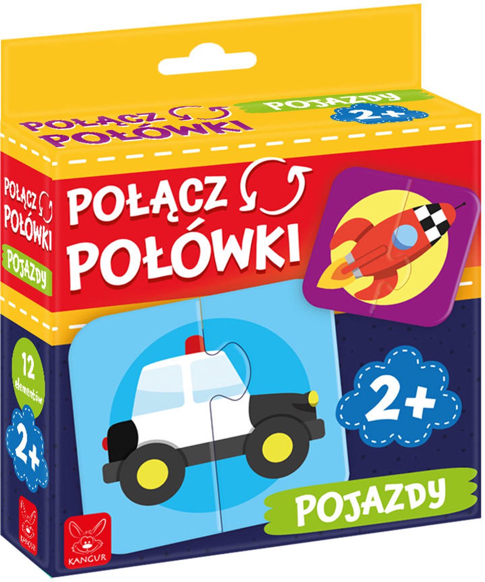 Verbind de helften van voertuigen - puzzel