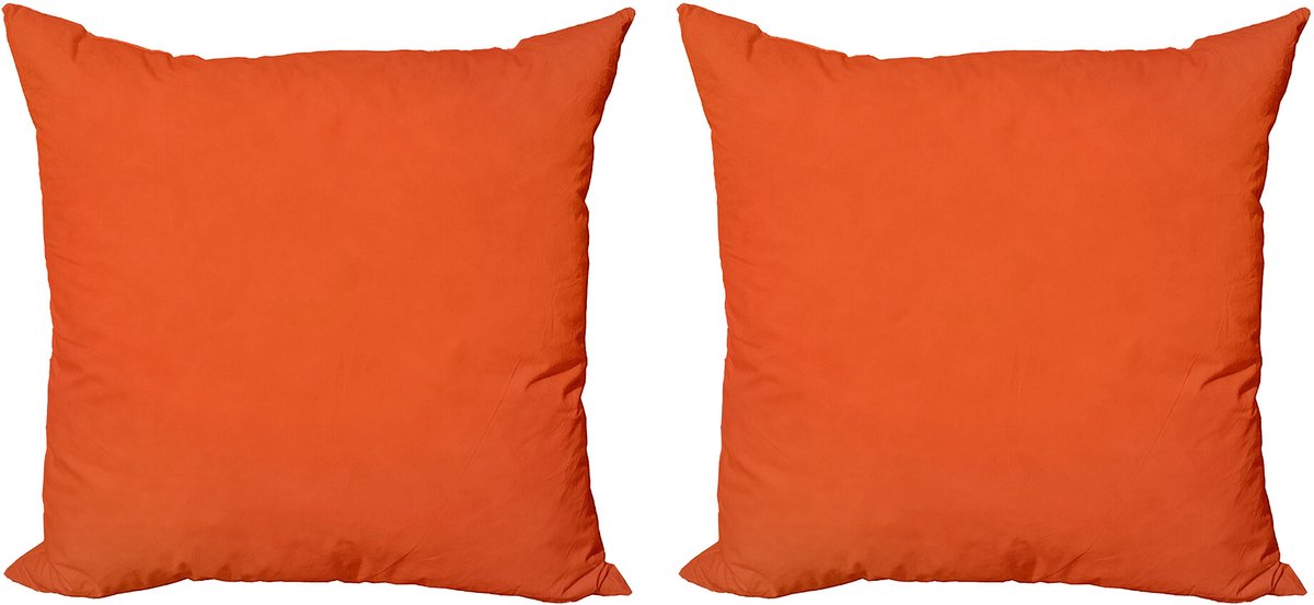 ABAKUHAUS Oranje Sierkussenhoes Set van 2, Retro Boheems Etnisch, Modern Accent Dubbelzijdige Digitale Print, 60x60, Oranje