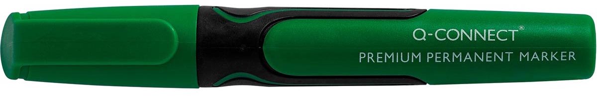 Q-CONNECT Premium permanent marker, 3 mm, ronde punt, groen 10 stuks