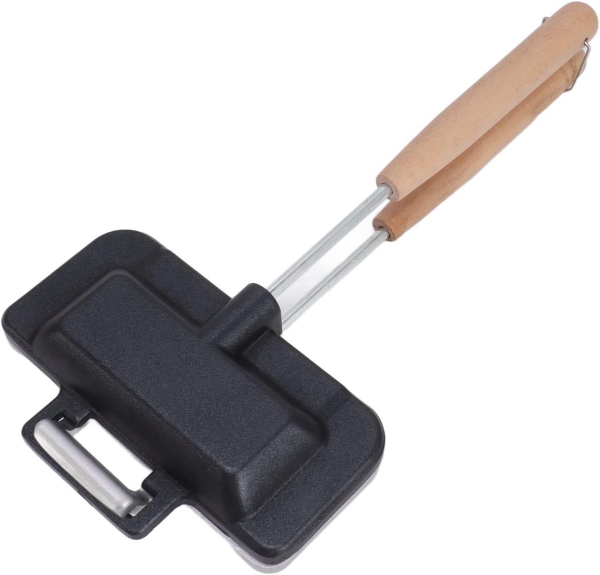 Dubbelzijdige Sandwich Pan met Afneembaar Handvat - Voor Warme Broodjes, Pannenkoeken & Omelet