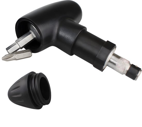 Stripe luxe golf spike sleutel met wisselbits - golf spike wrench voor golfschoenen - zwart van Merkloos — afbeelding 2