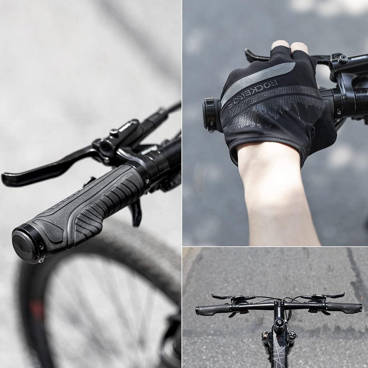 Ergonomische Fietsstuurgrepen met Lock-on Klemmen - Antislip Rubber voor MTB, Racefiets en Vouwfiets