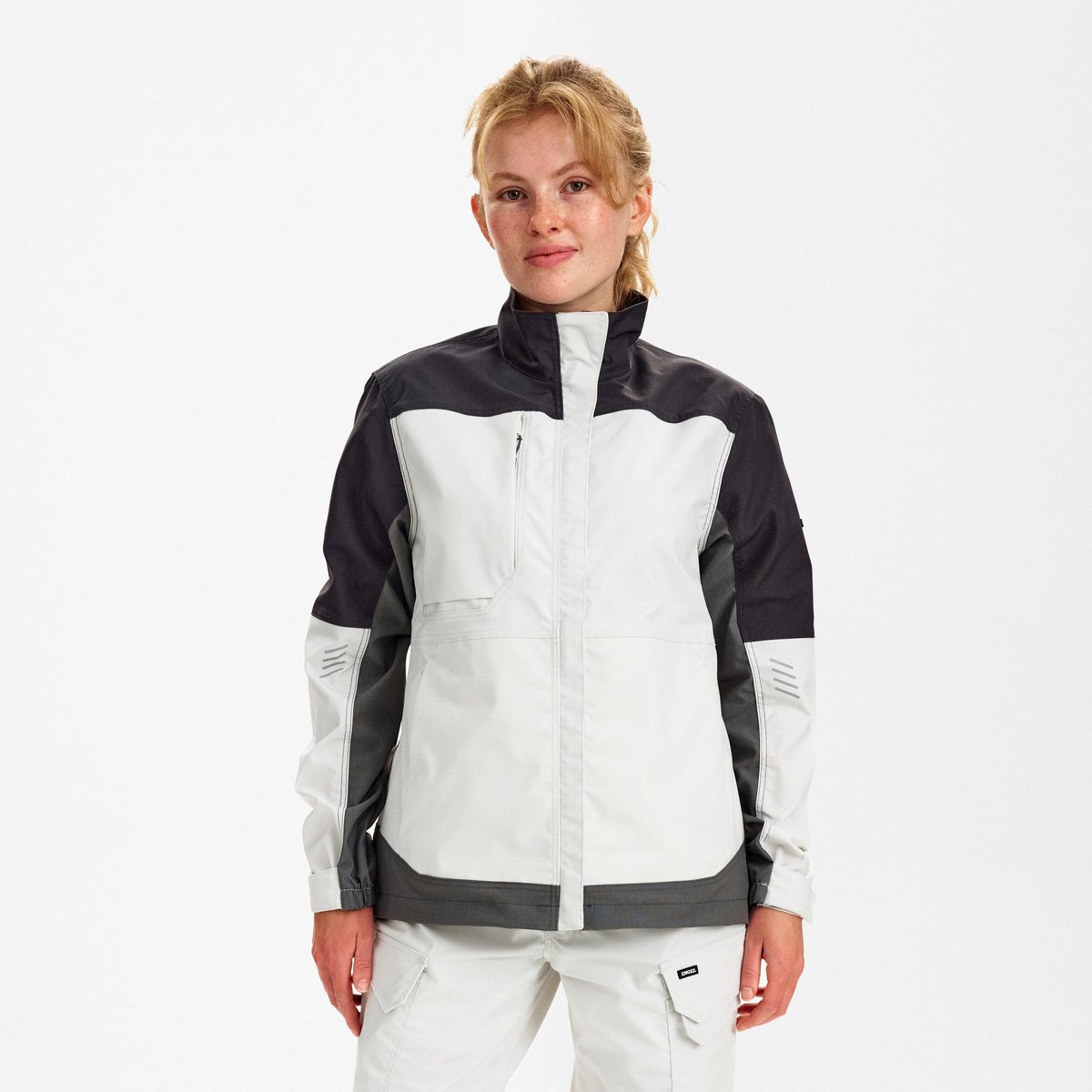 Engel Entire werkjack met 2-weg stretch voor dames 1333-144 - Bone White / Anthracite Grey - 2XL