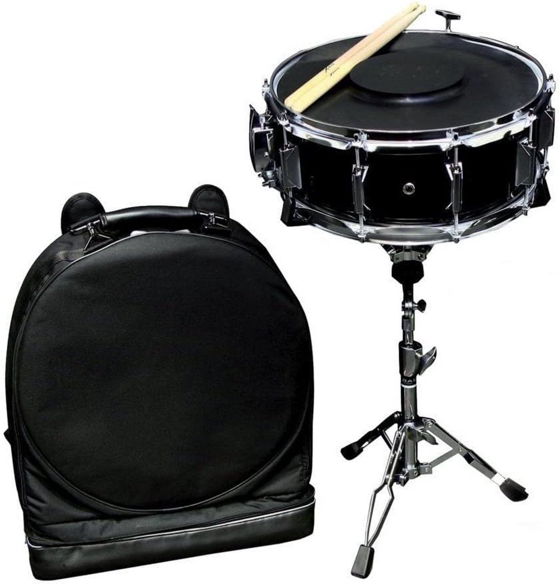 Snaredrum Starterset 14x5.5 inch met Dubbele Uittrekbare Standaard en Accessoires