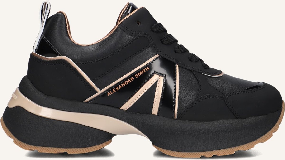 Alexander Smith Victoria Sneakers - Leatherlook - Dames - Zwart - Maat 37