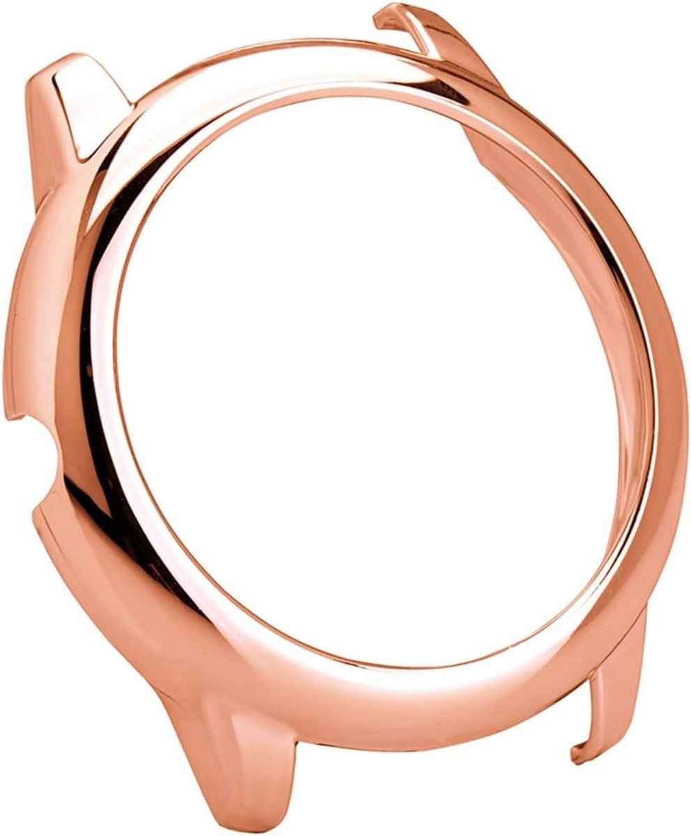 Beschermende Cover voor Smartwatch Schokbestendig - Ronde PC Case - Compatibel met Solar LS05 - Rose Gold - Krasbestendige Horloge Screen Protector