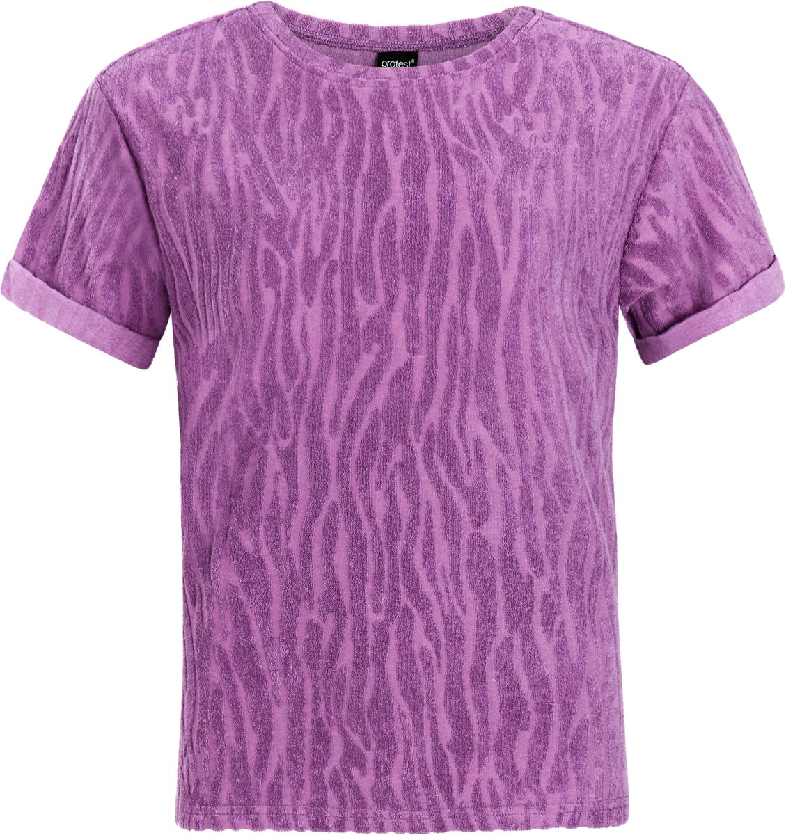 Protest PRTDuo T-shirt Dames Korte mouwen Ronde hals Loose fit Paars