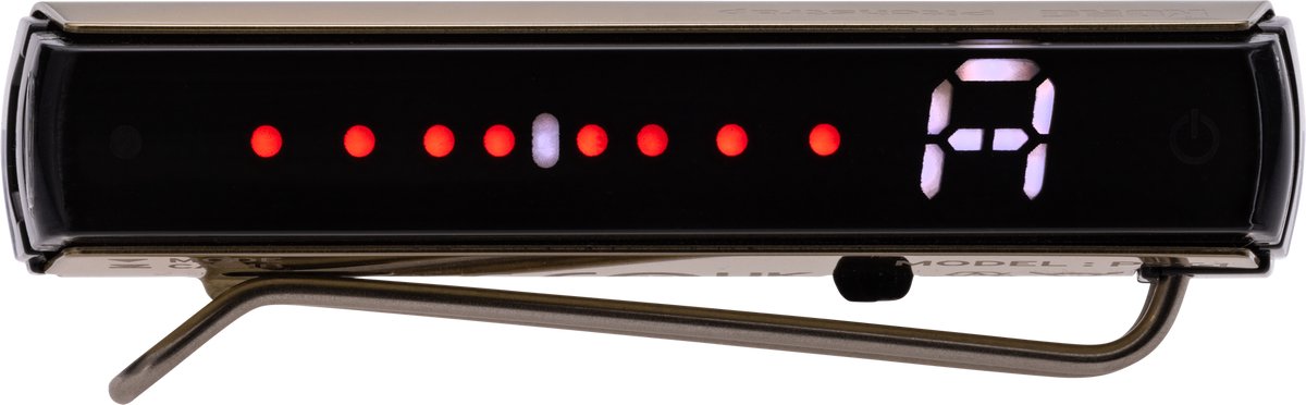 KORG Pitchstrap Altijd alles in het zicht met de eerste gitaarstemmer die direct aan de riem kan worden bevestigd.
