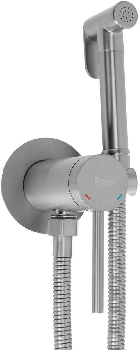 Rea Foss Clif Messing - Inbouw Bidetkraan - Geborsteld Nikkel - 11X5X5Cm