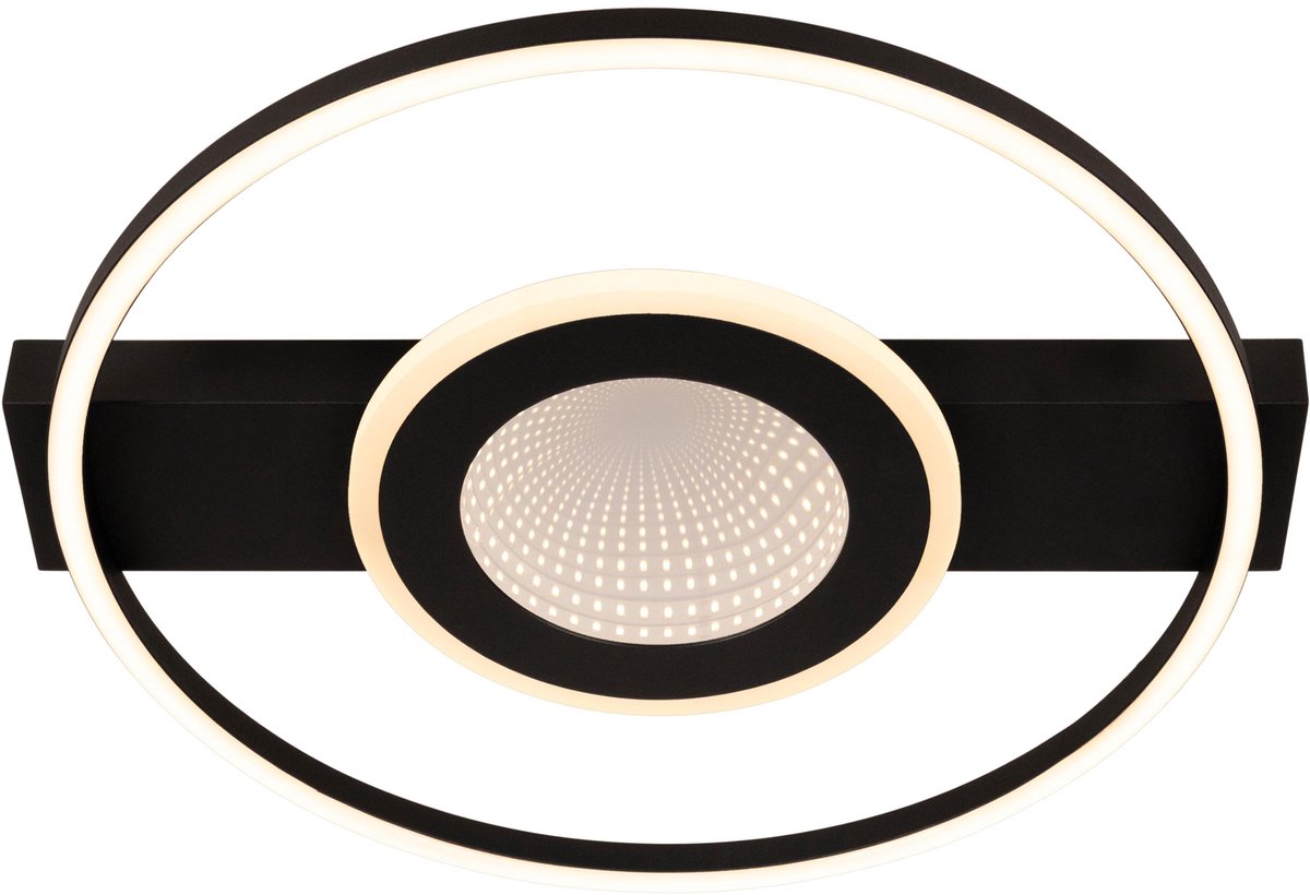 Lucide MARCIA - Plafonnière (Plafondlamp) - LED 3 StepDim - 1x32W 2700K - Zwart | Essential