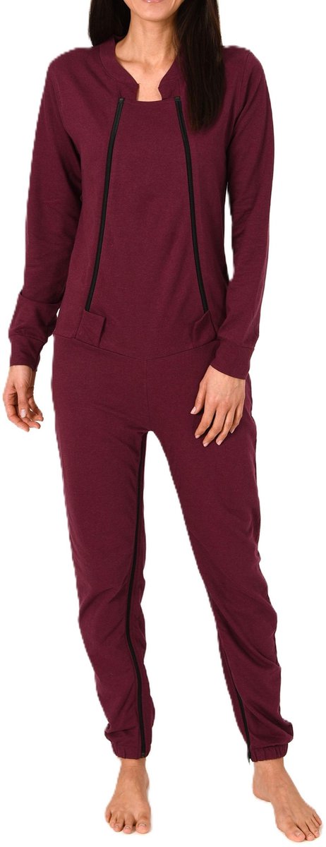 Normann Dames Alzheimer Verpleeg Jumpsuit Overall Onesie met rits aan de voorkant en been beere