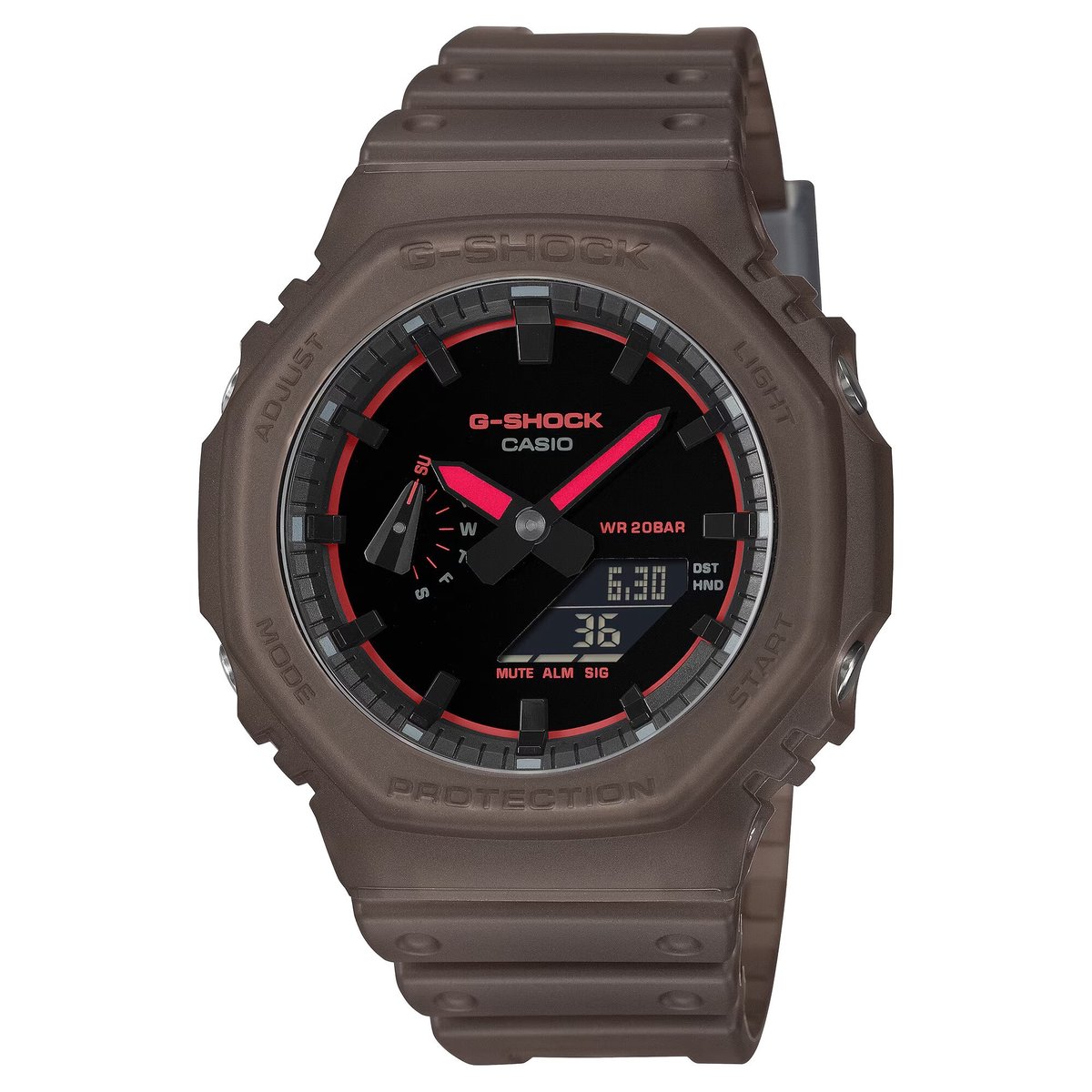 Casio G-Shock GA-2100K-5AER Horloge - Kunststof - Bruin - Ø 45 mm