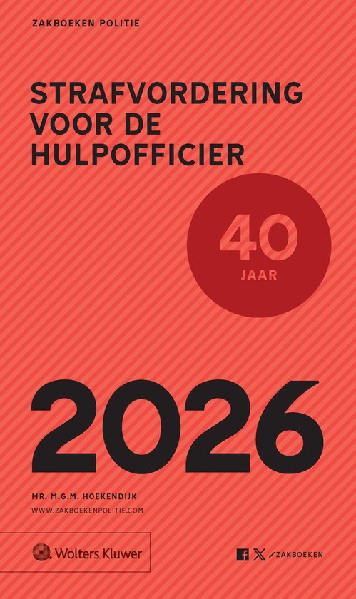 Zakboek Strafvordering voor de Hulpofficier 2026 - cover