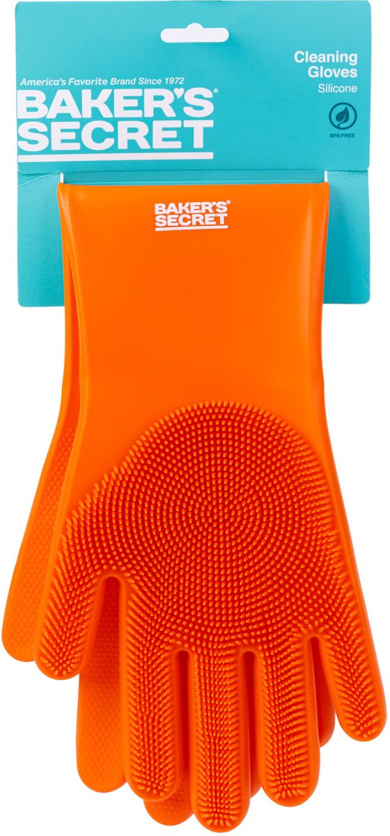Baker’s Secret Siliconen Schoonmaakhandschoenen – 30 cm – Antislip – BPA-vrij [DA00984]