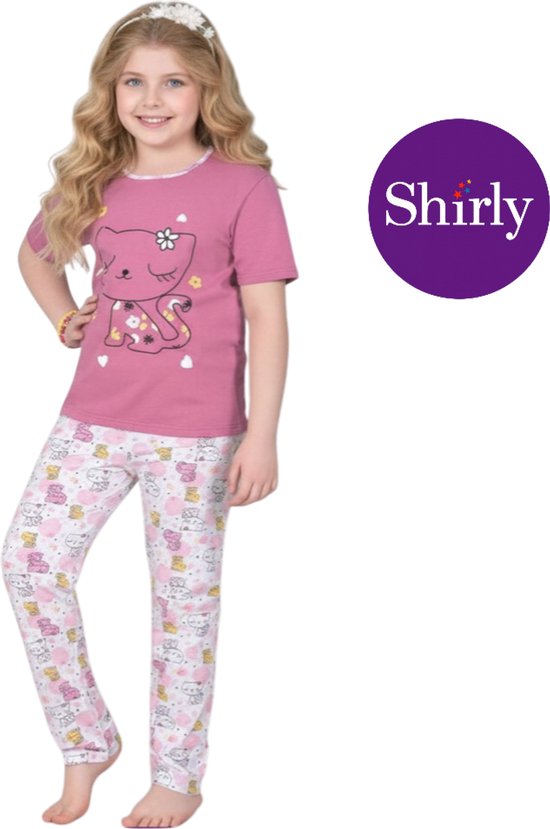 Pyjamas Filles - Ensemble pyjama - Katoen - Chaton - Shirly 7056 _ 7-8 ans